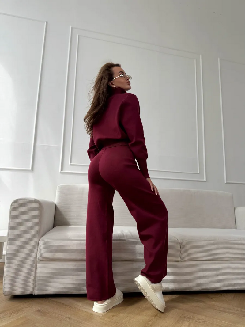 Solmira™ | Çift Fermuarlı Slim-Fit Takım