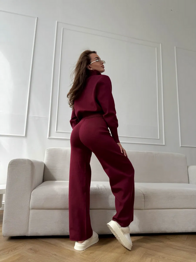 Solmira™ | Çift Fermuarlı Slim-Fit Takım