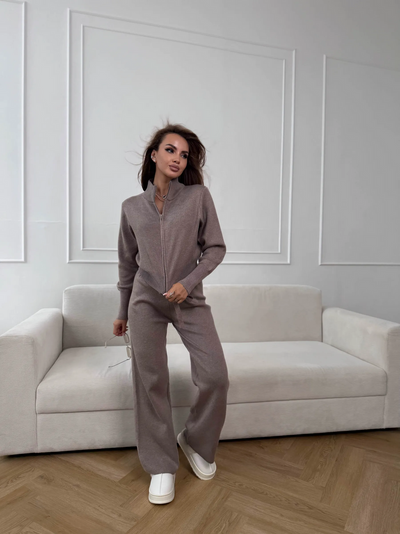 Solmira™ | Çift Fermuarlı Slim-Fit Takım