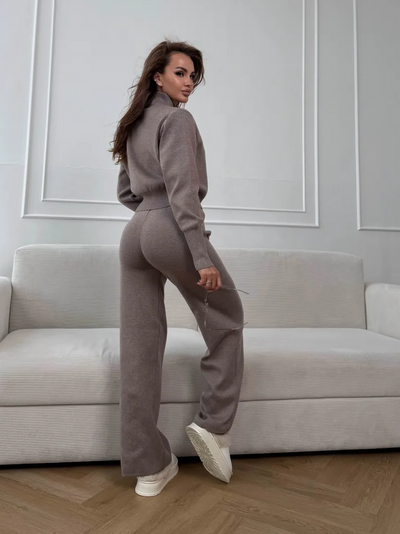 Solmira™ | Çift Fermuarlı Slim-Fit Takım