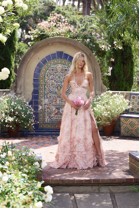 Solmira™ | Romantik Fırfırlı Çiçek Elbise