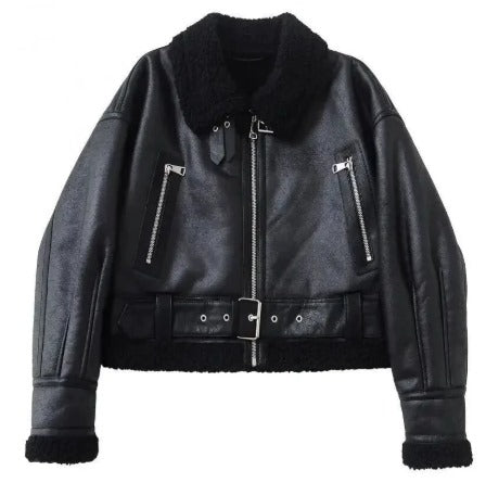 Solmira™ | Kürk Yakalı Kemerli Kaban