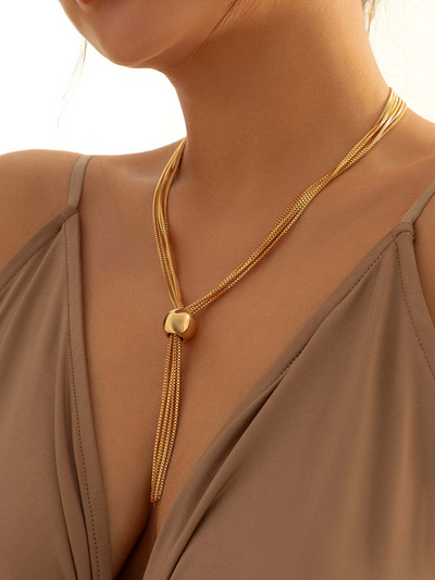 Solmira™ | Zincir Saçak Detaylı Kolye