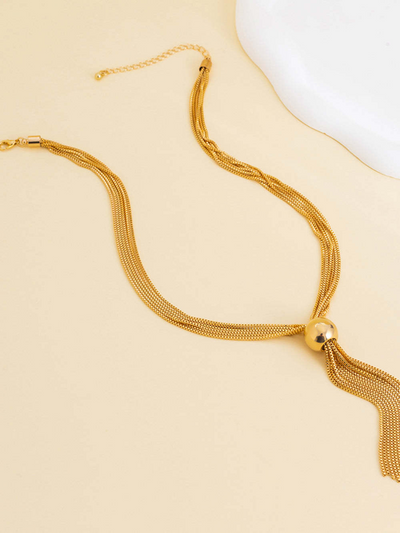 Solmira™ | Zincir Saçak Detaylı Kolye